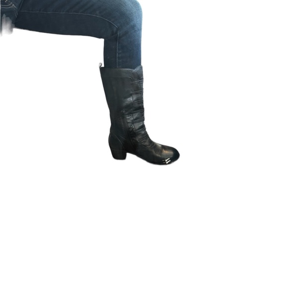 Miz Mooz Normandy Mid Calf Black Leather Riding Boot - Picture 14 of 16